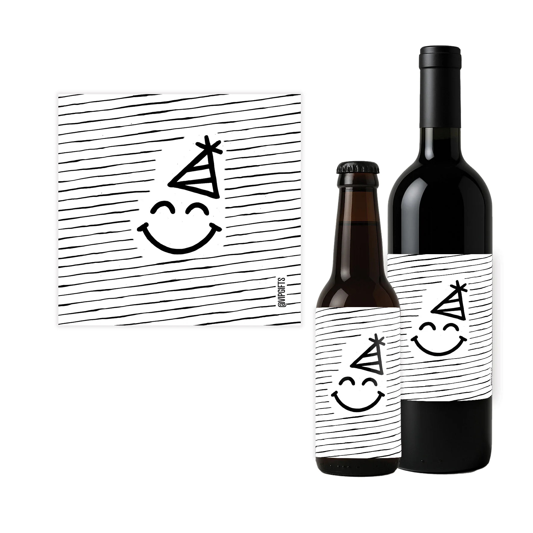 Flesetiket - Smiley Feest - Afbeelding feest 1 - FLE0002
