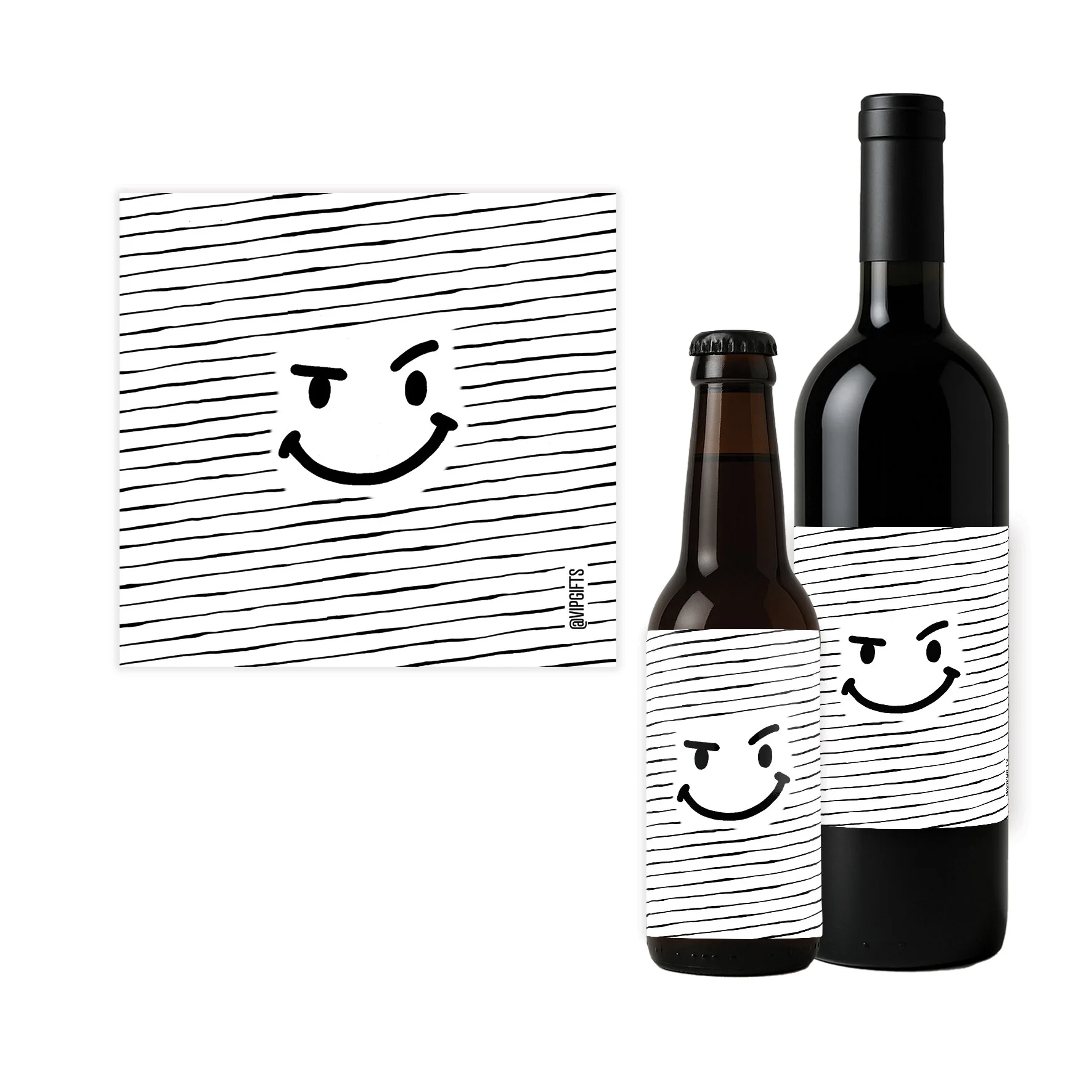 Flesetiket - Smiley Ondeugend - Afbeelding ondeugend - FLE0005