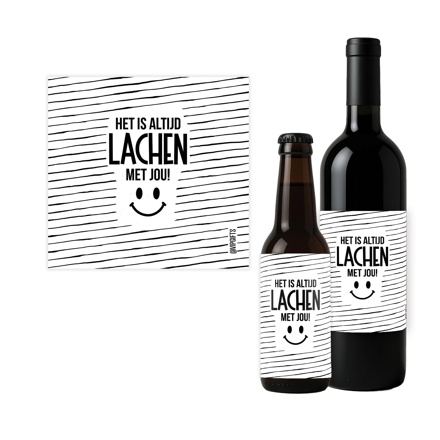 Flesetiket - Altijd lachen - Altijdlachen - FLE0009