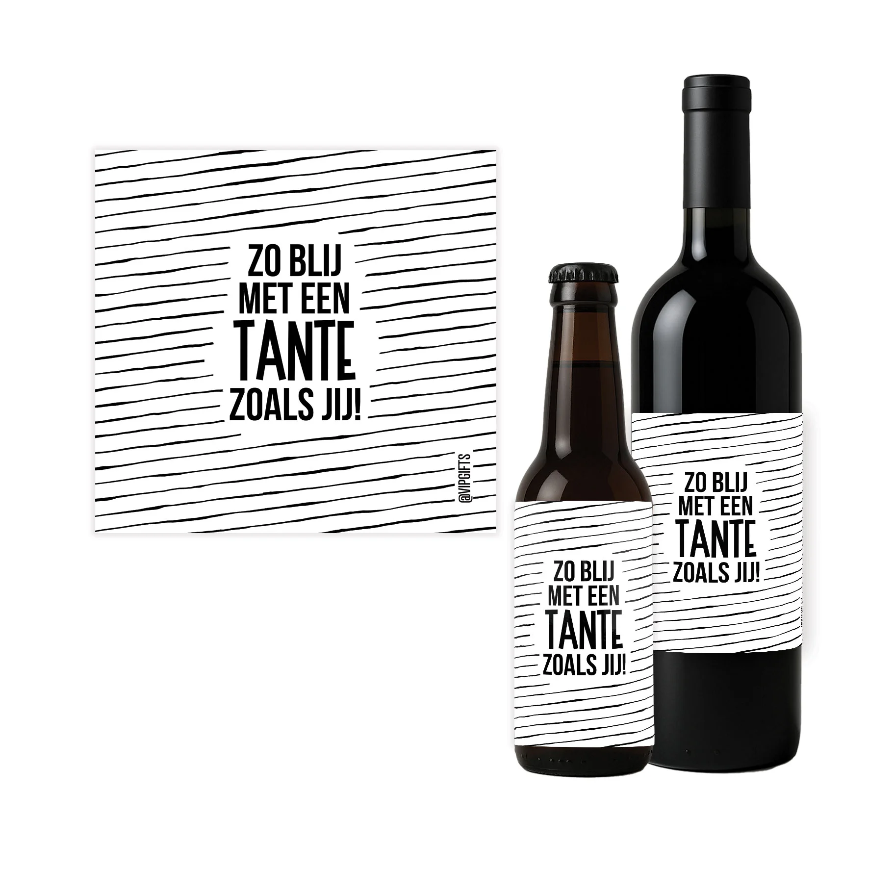 Flesetiket - Blij tante - Blij tante - FLE0045