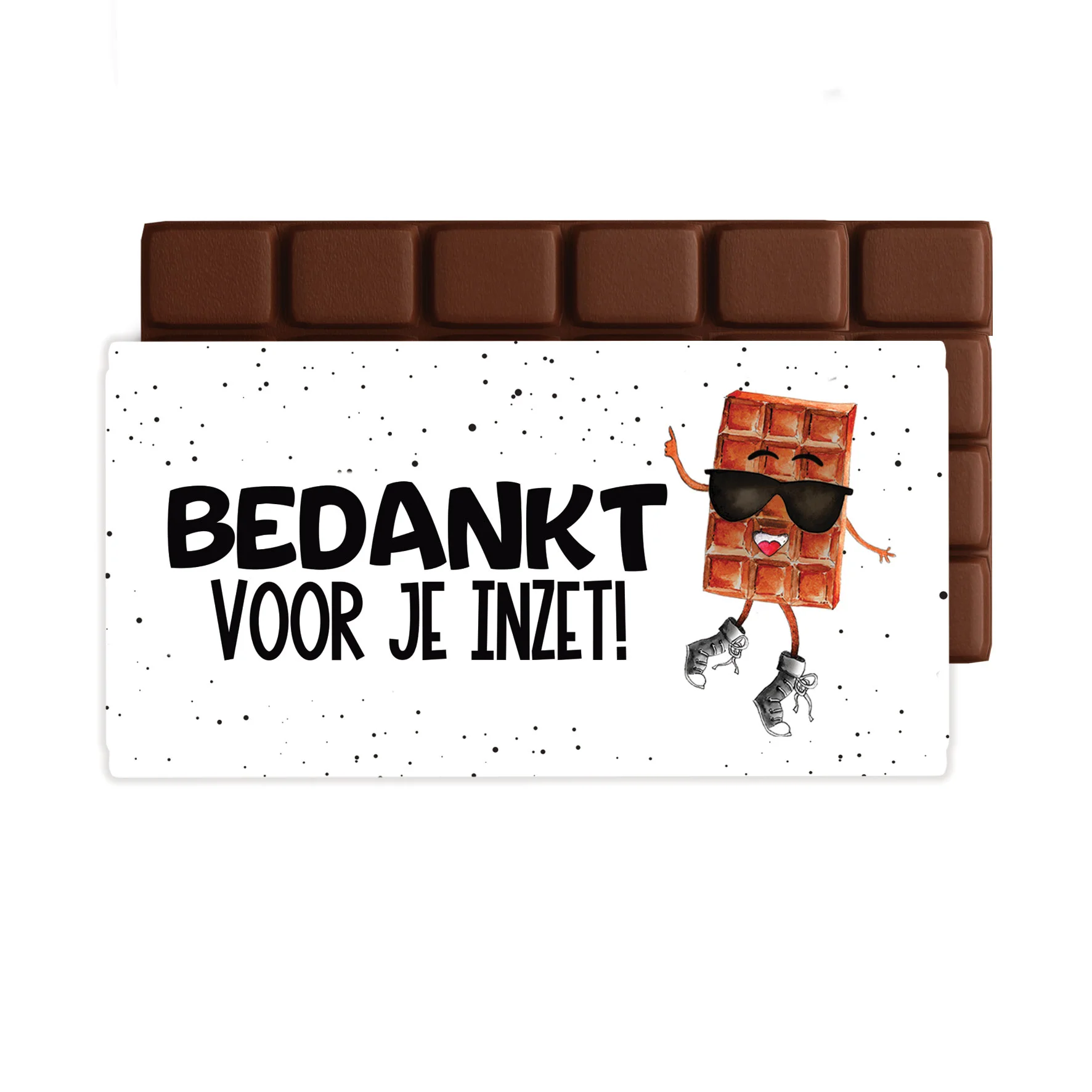Chocoladegroet - Bedankt. inzet - Chocoladegroet bedankt inzet - CHO0031