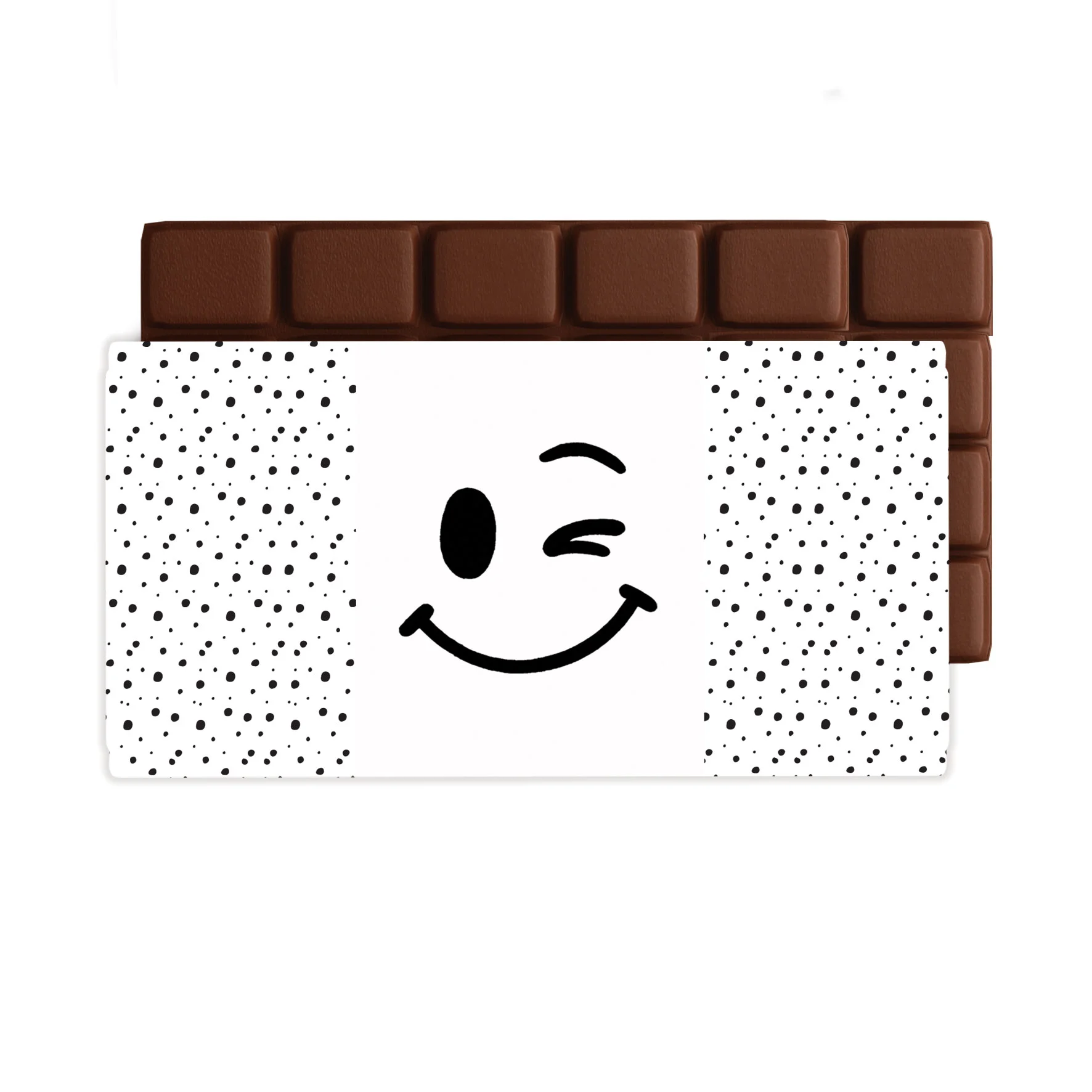 Chocoladegroet - Smiley Knipoog - Chocoladegroet smiley knipoog - CHO0005
