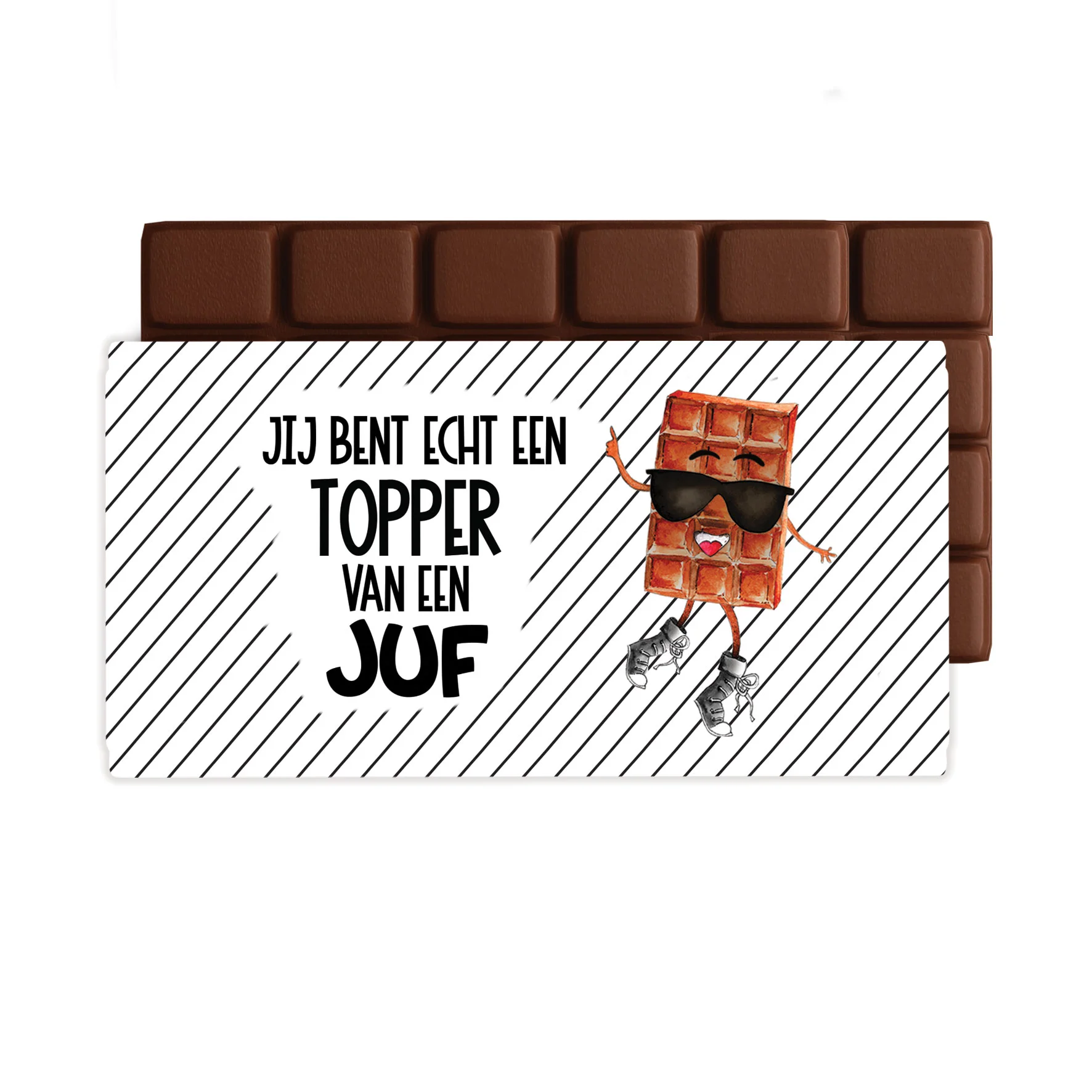 Chocoladegroet - Topper juf - Chocoladegroet topper juf - CHO0046