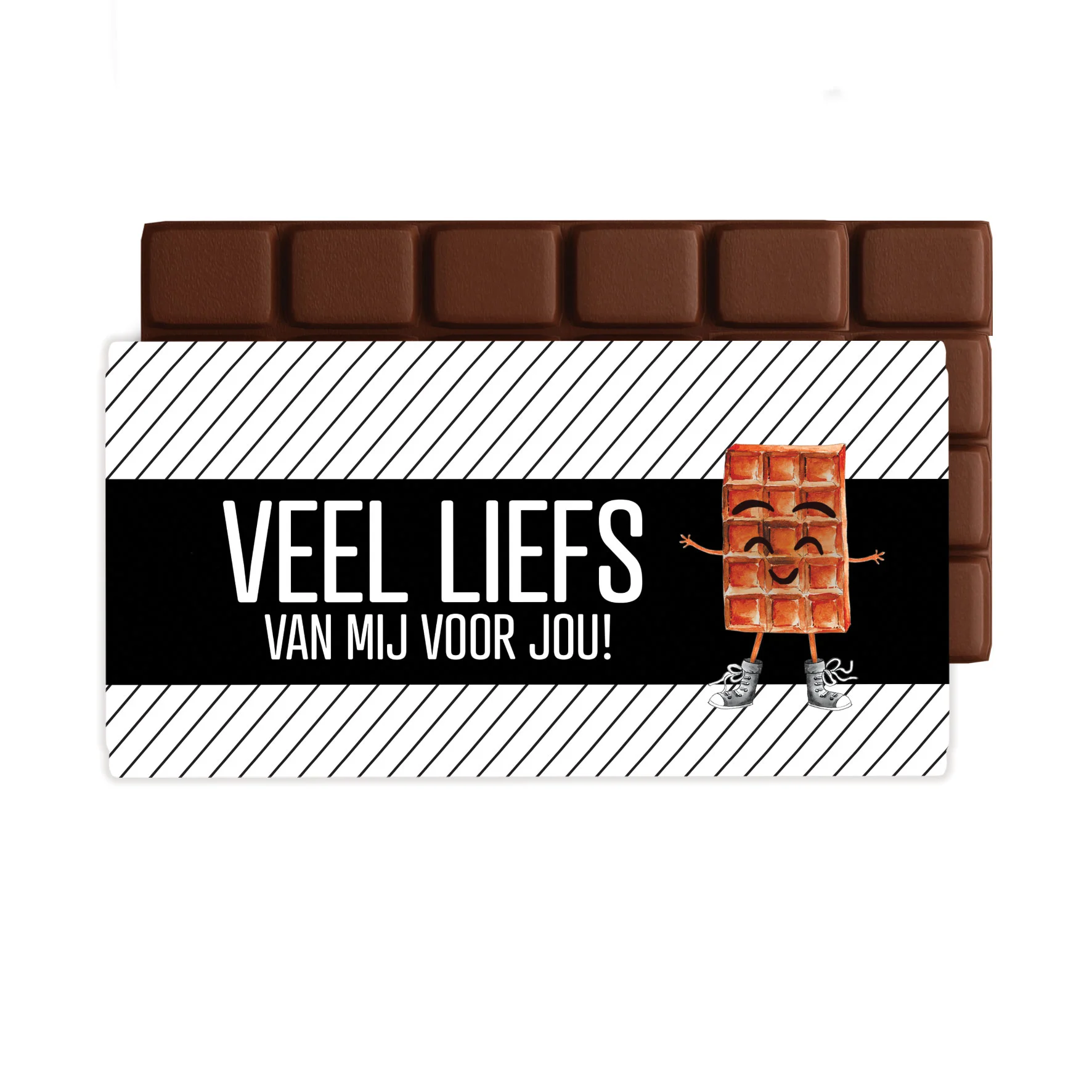 Chocoladegroet -  Veel liefs - Chocoladegroet veelliefs - CHO0019