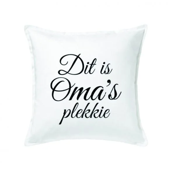 Kussen| Mama's Plekkie - Ditisomaplekkiesier 600x600 - KU0007