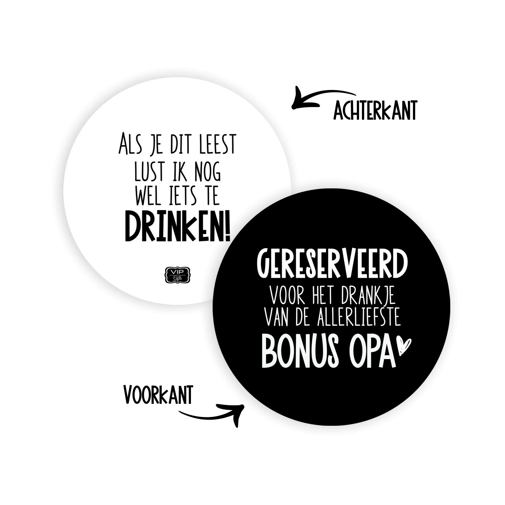 Onderzetter - Gereserveerd BonusOpa - Gereserveerd bonus opa - OND0012