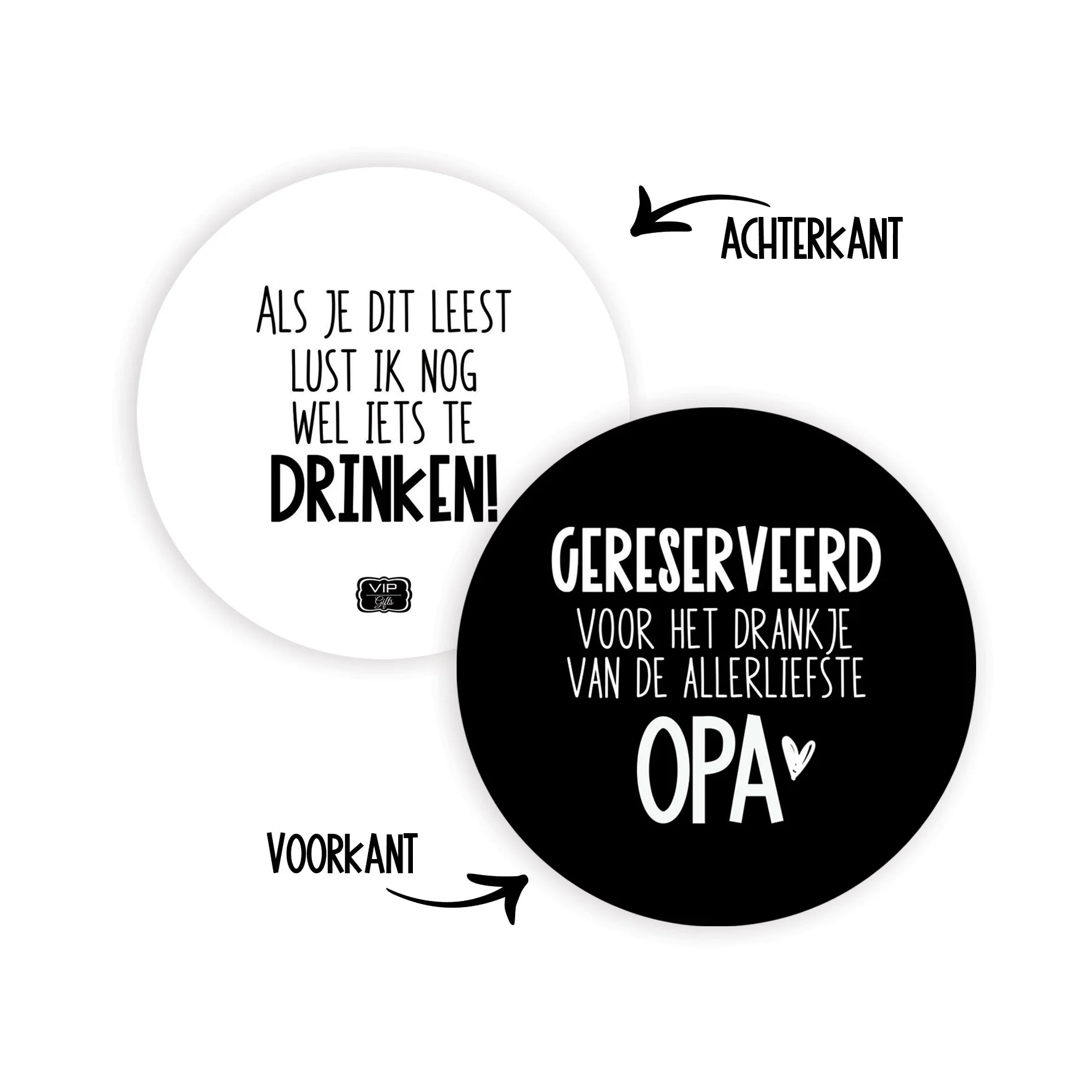 Onderzetter - Gereserveerd Opa - Gereserveerd opa - OND0010