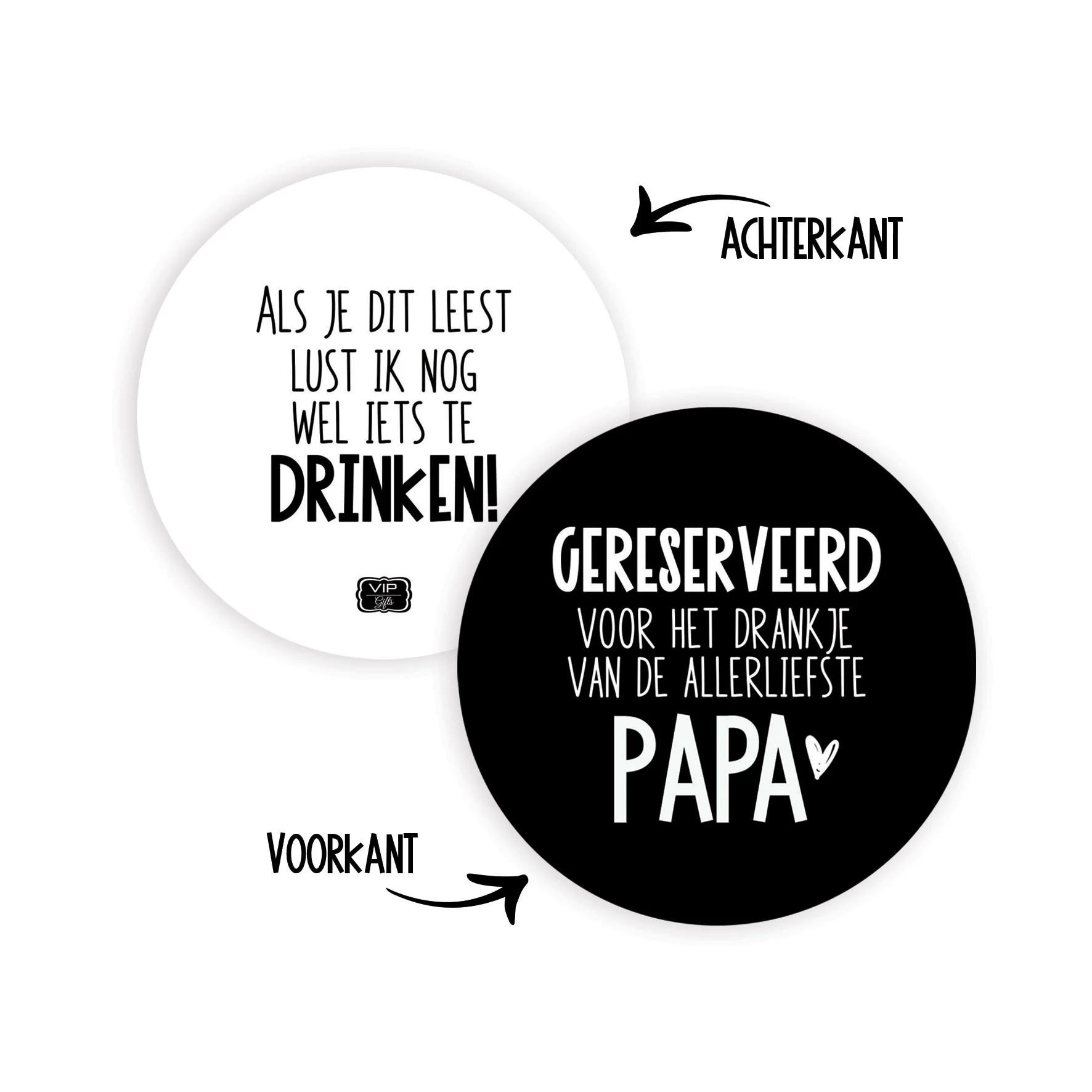 Onderzetter - Gereserveerd Papa - Gereserveerd papa - OND0009