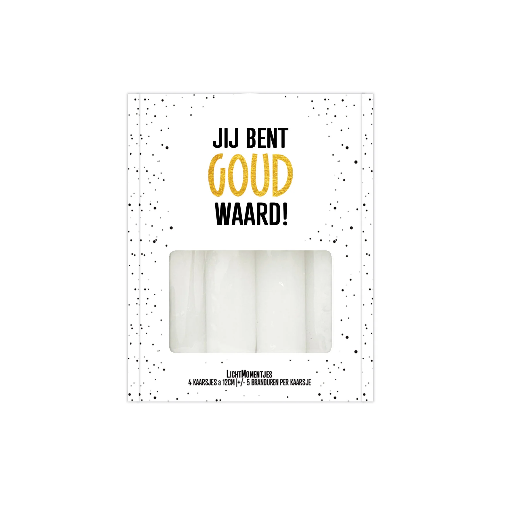 Kaarsen-Cadeaudoosje | Goud waard - Kaarsen cadeaudoosjes goudwaard 1 - LICH0006
