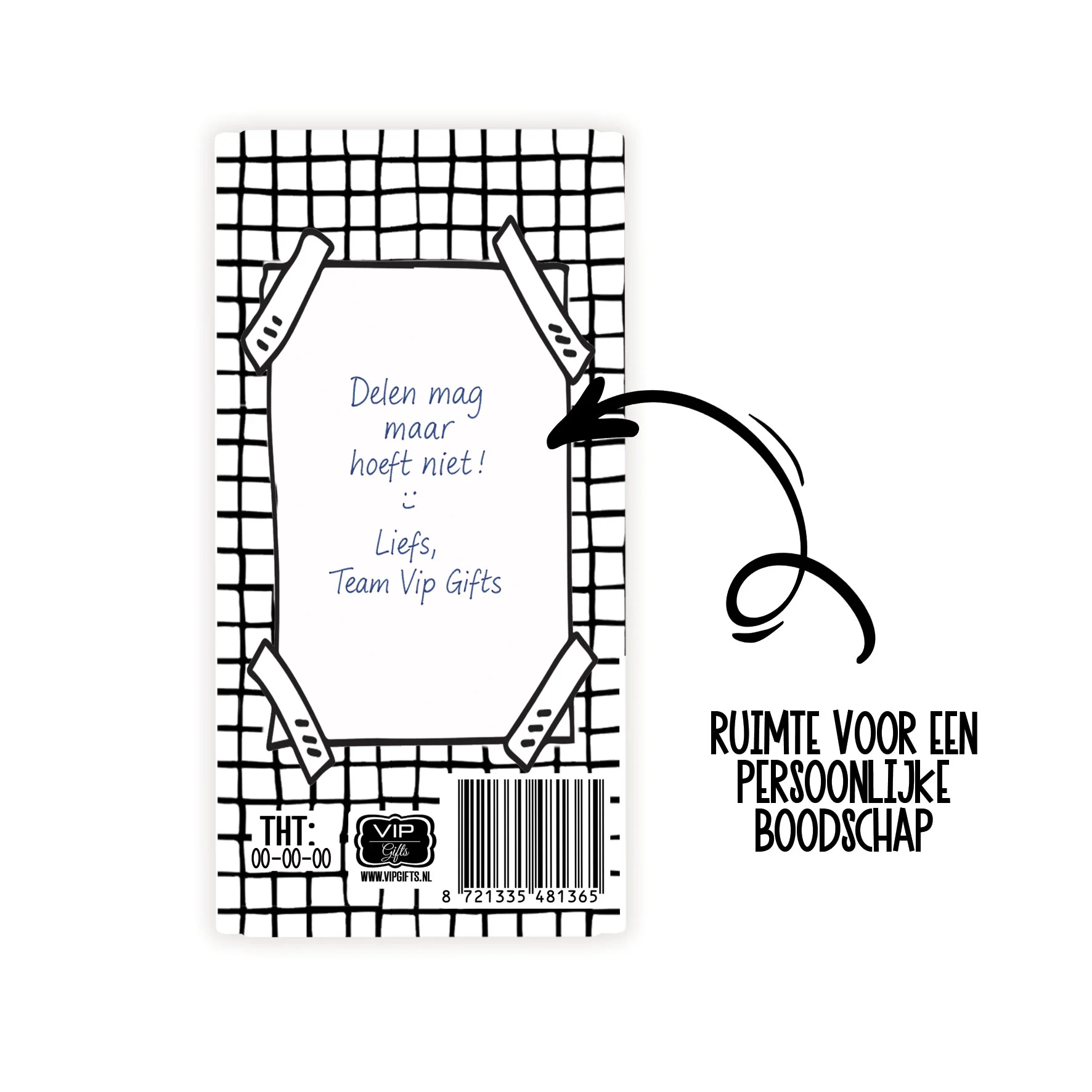 Chocoladegroet -  Top gozer - Kaart hokjes 2 - CHO0024