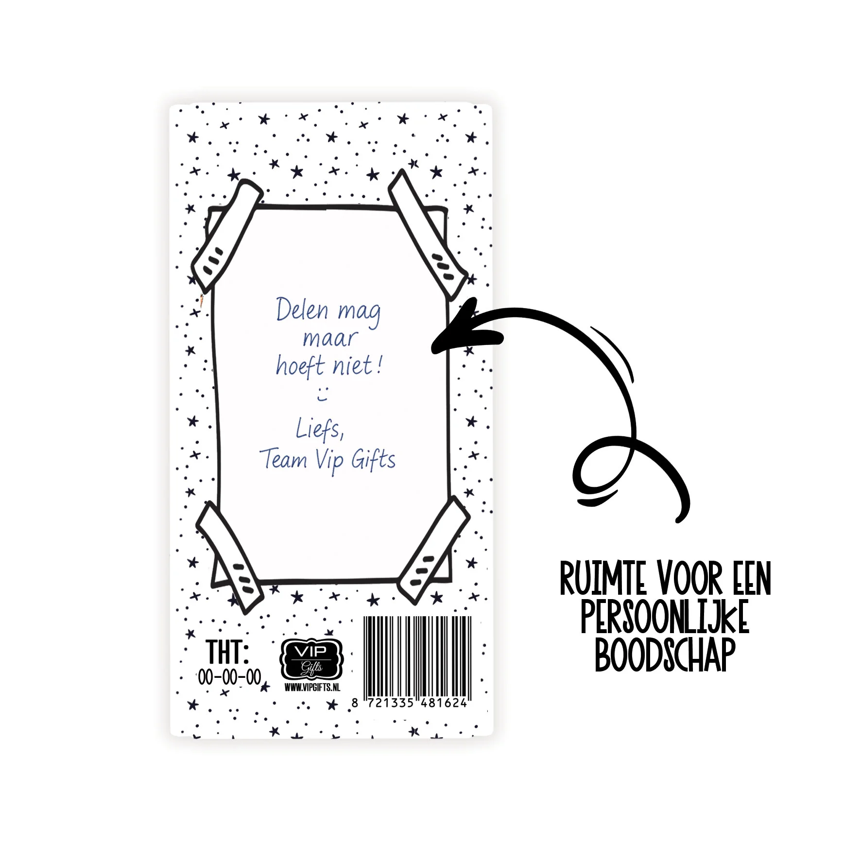 Chocoladegroet - Fijne feestdagen - Kaart kerst 1 - CHO0054
