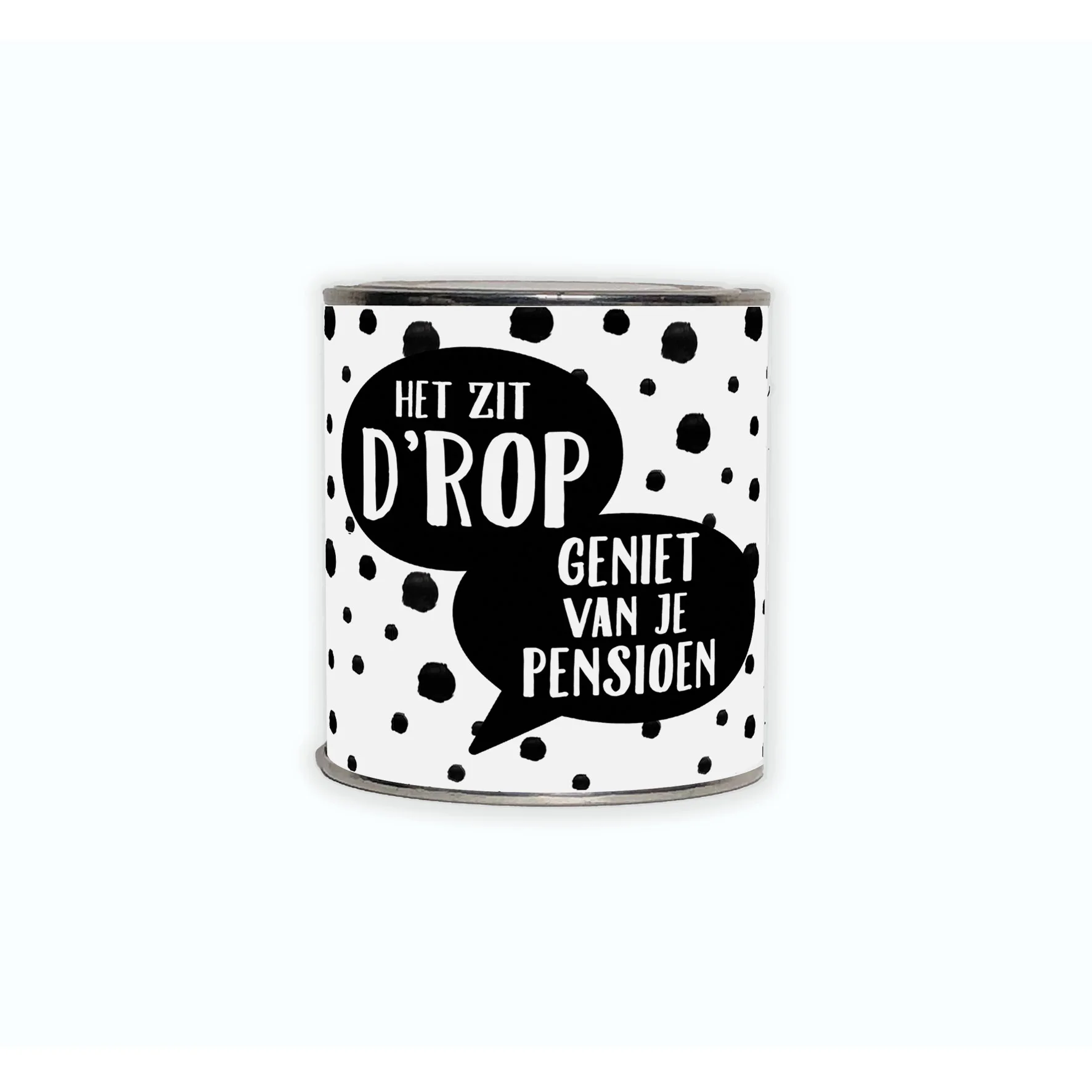 Cadeaublikje | D'rop pensioen - Kadoblikje drop pensioen - BLK0032