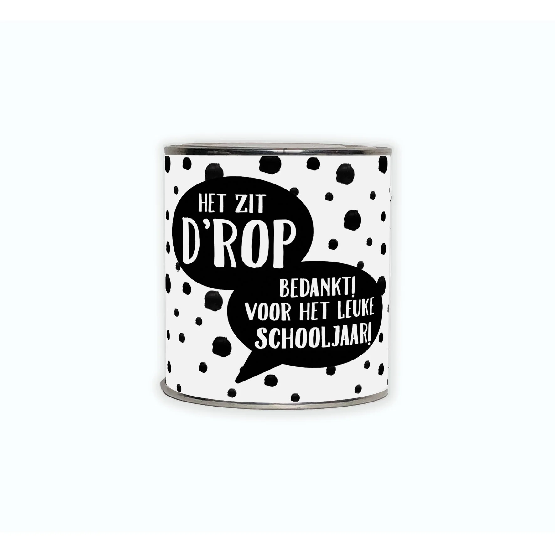 Cadeaublikje | D'rop LEUK schooljaar - Kadoblikje drop schooljaar leuk - BLK0051