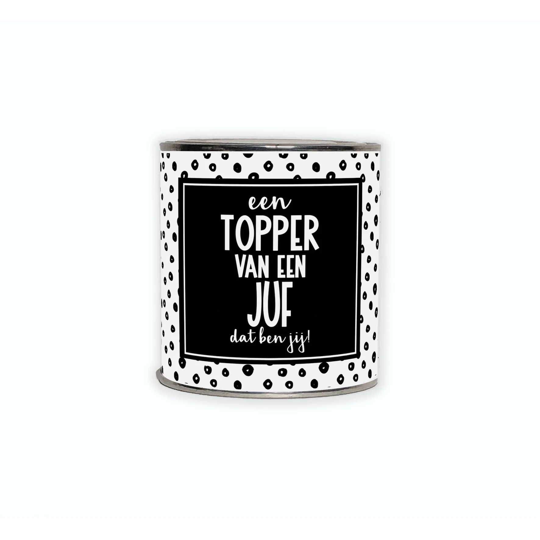 Cadeaublikje | Topper Juf - Kadoblikje topper juf - BLK0058