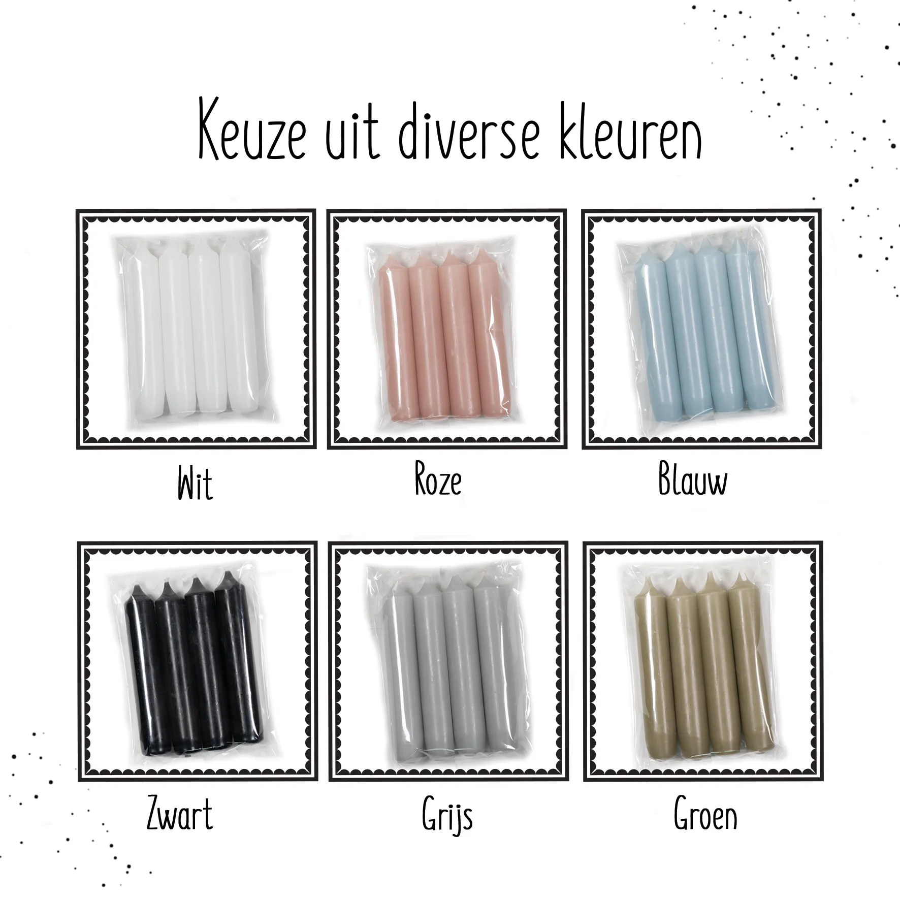 Kaarsen-Cadeaudoosje | Veel Liefs - Kleurkeuze kaarsen - LICH0008