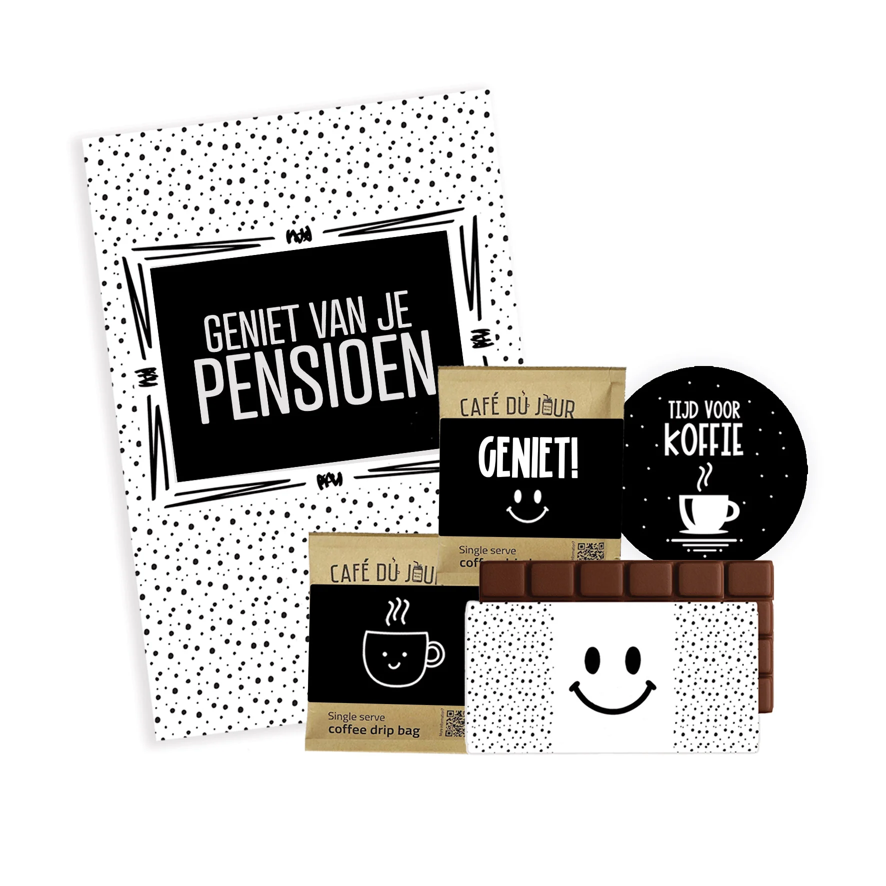 Koffie cadeaubox | Pensioen - Koffie stip pensioen - KOFCB0021