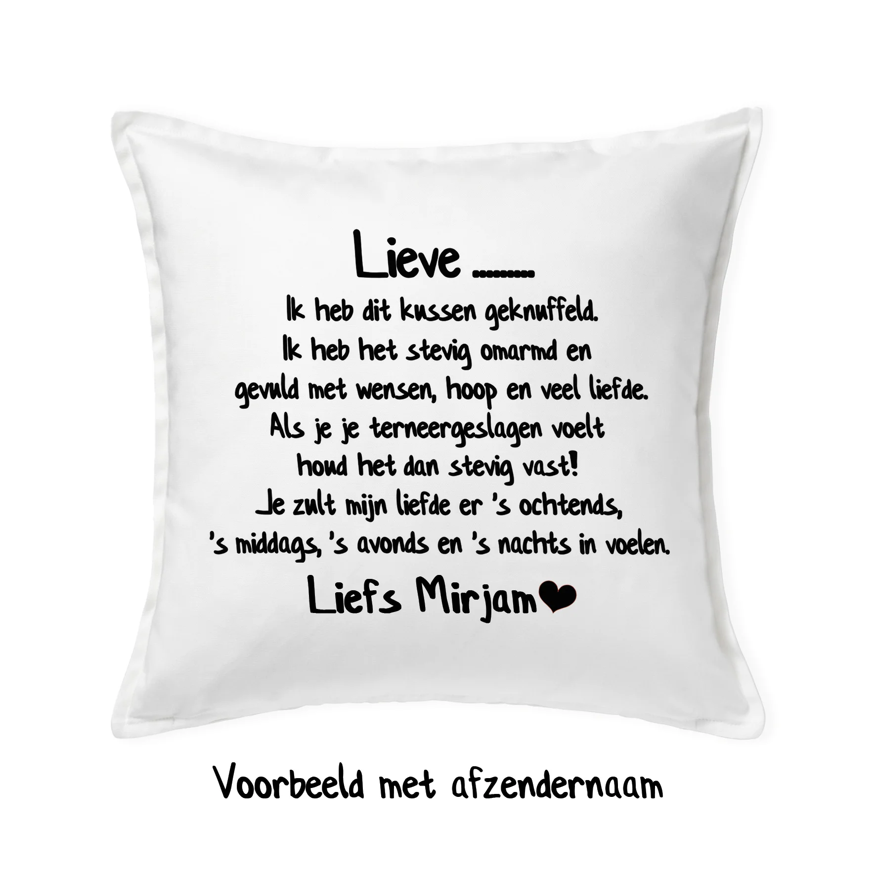 Kussen| Knuffelkussen - Kussen knuffel metnamen - KU0001