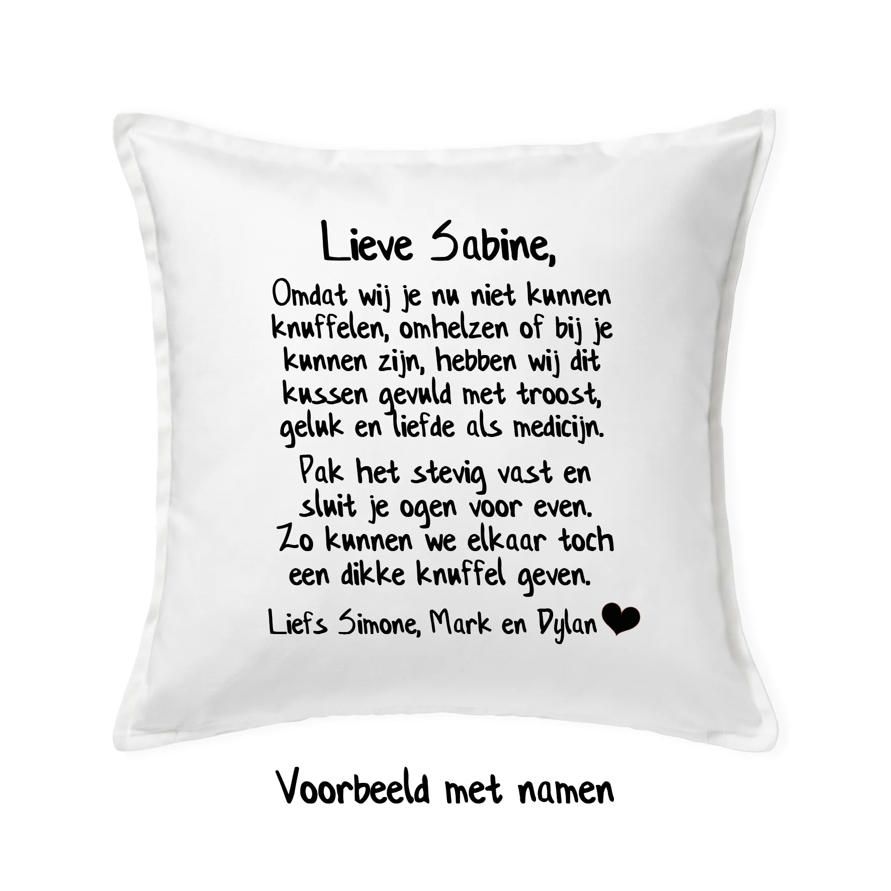 Kussen| Knuffel medicijn - Kussen medicijn metnamen - KU0002