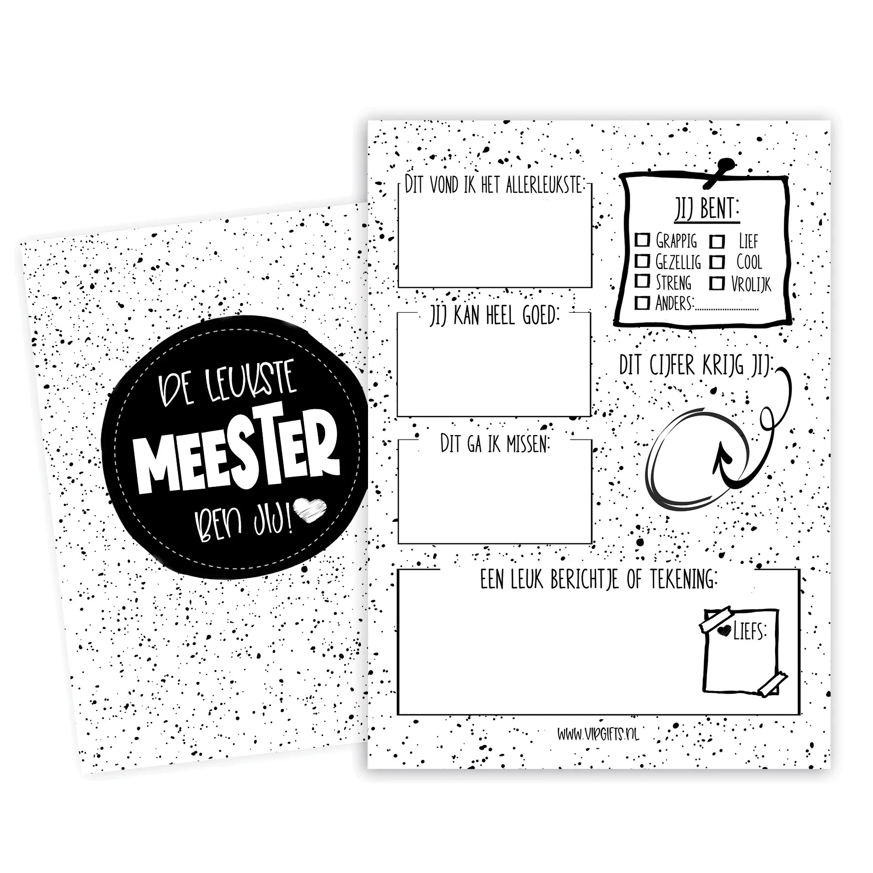 Invulkaart  | Meester - Leukste meester 1 - INVK0006