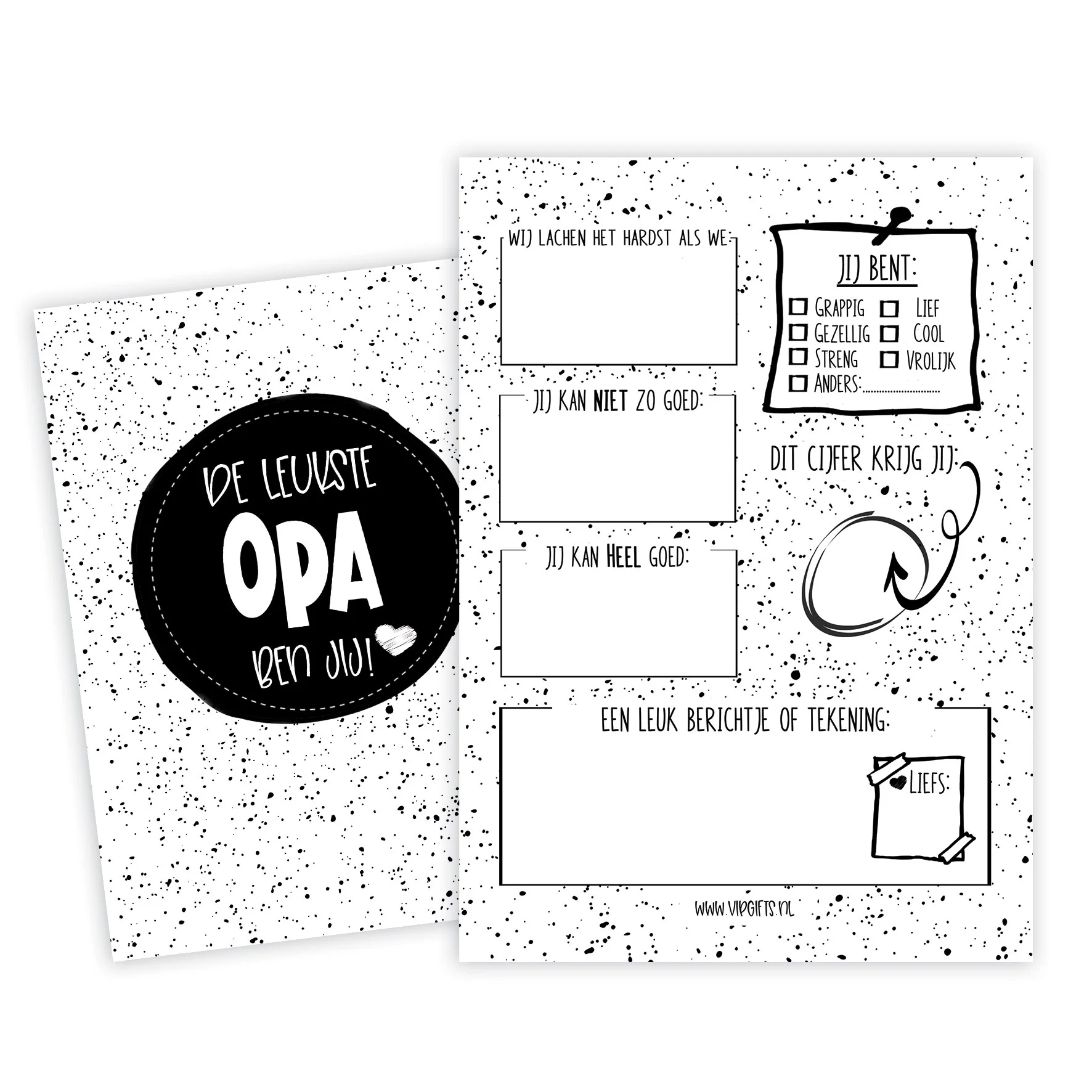 Invulkaart  | Opa - Leukste opa - INVK0008