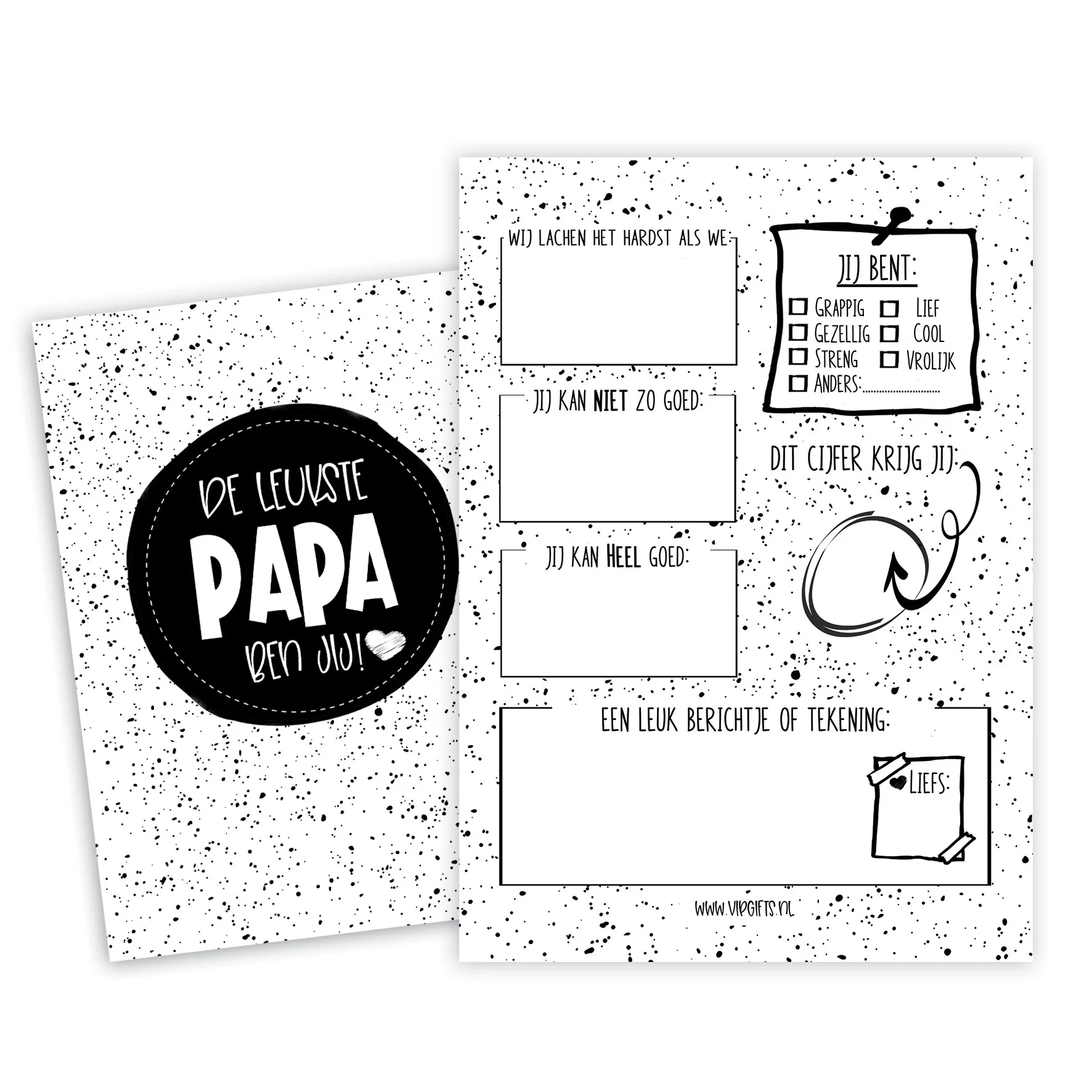 Invulkaart  | Papa - Leukste papa - INVK0007
