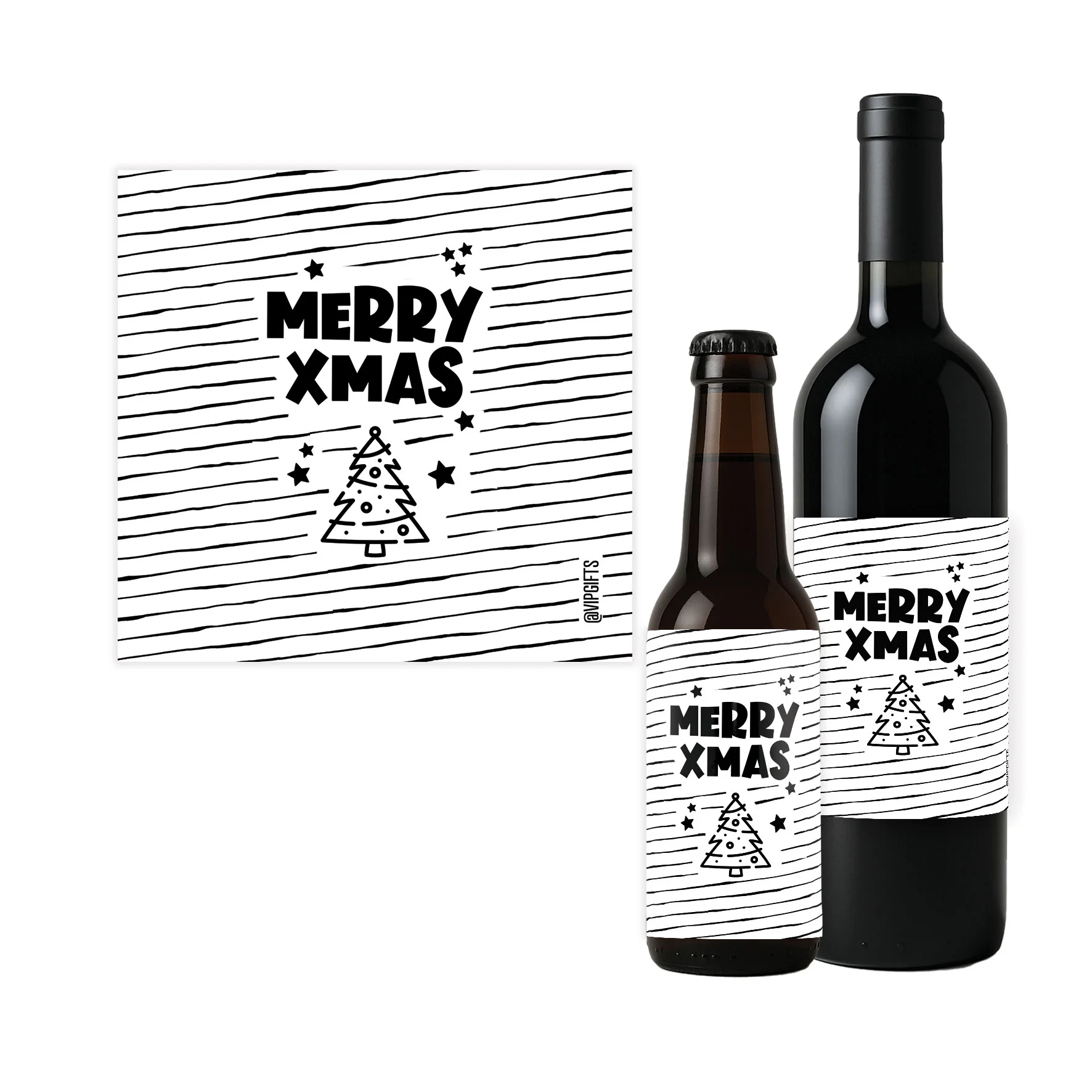 Flesetiket - Merry X mas - Merry xmas - FLE0076