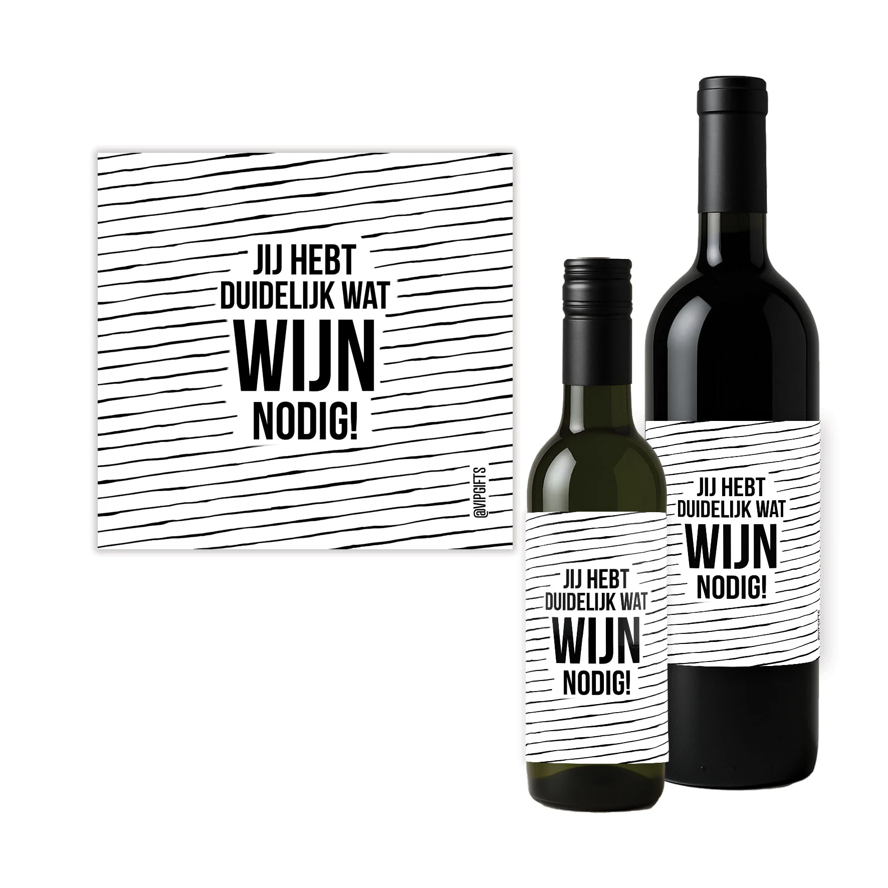 Flesetiket - Wijn nodig - Nodig wijn - FLE0028