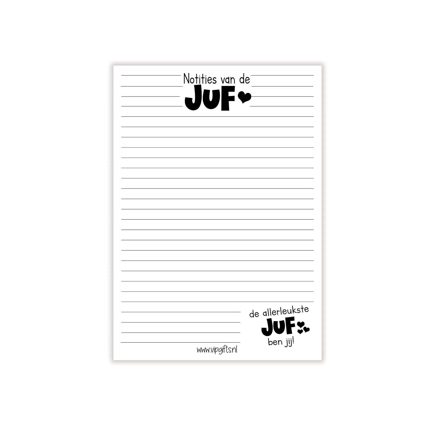 Notitieblokje | Juf - Notitieboekjes juf - NOT0010