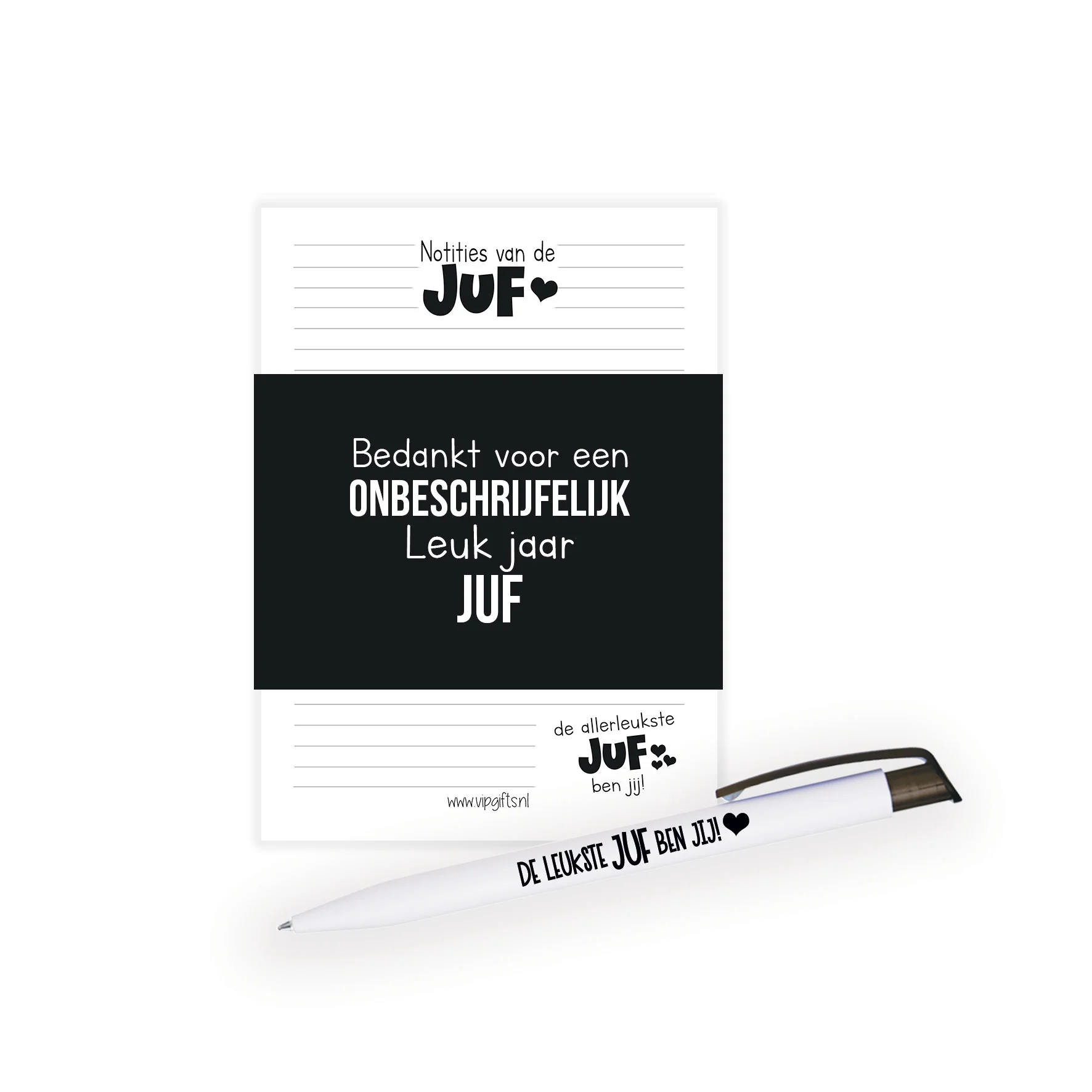 Notitieblok Cadeauset | Juf - Onbeschrijfelijk juf - NOTS00005