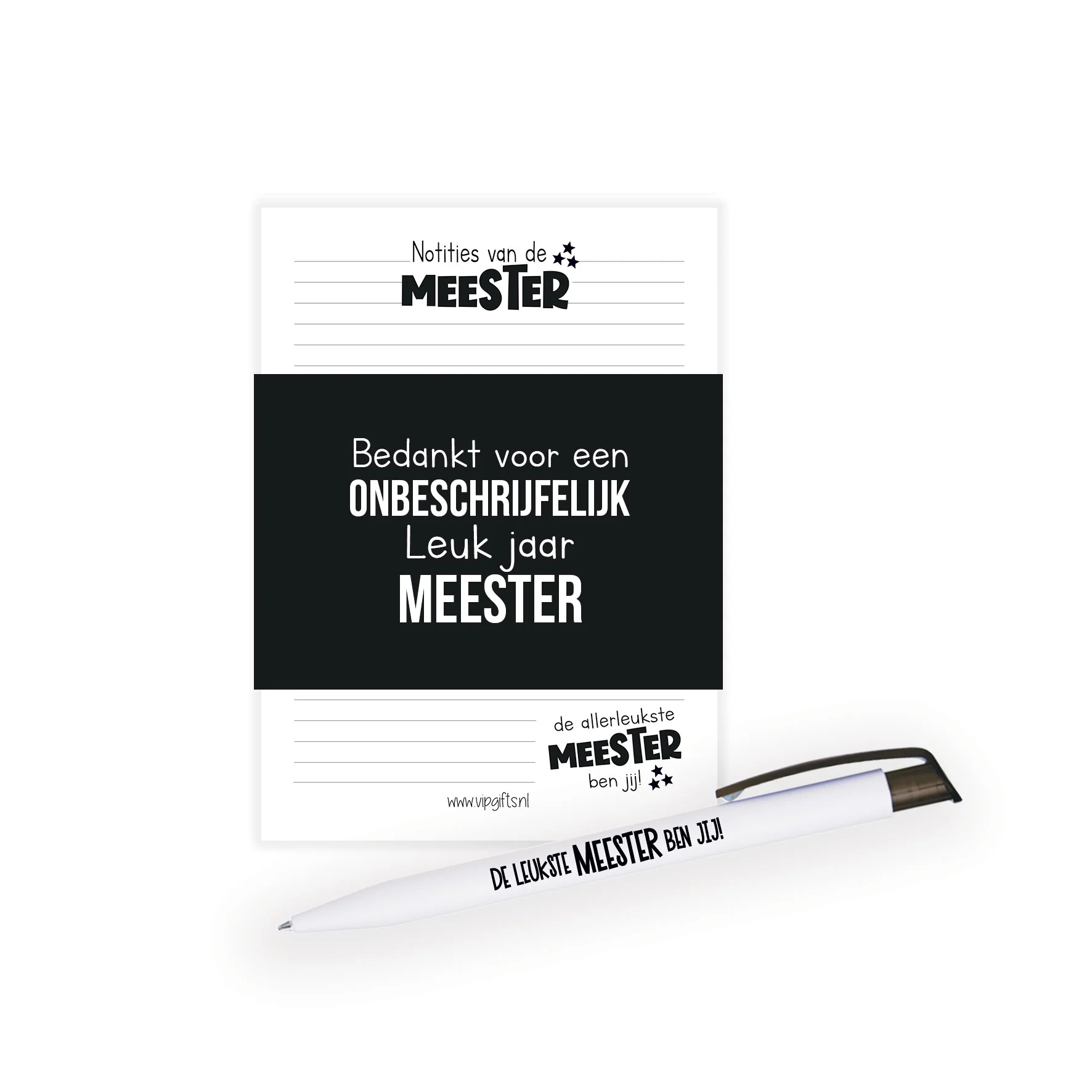 Notitieblok Cadeauset | Meester - Onbeschrijfelijk meester - NOTS00006