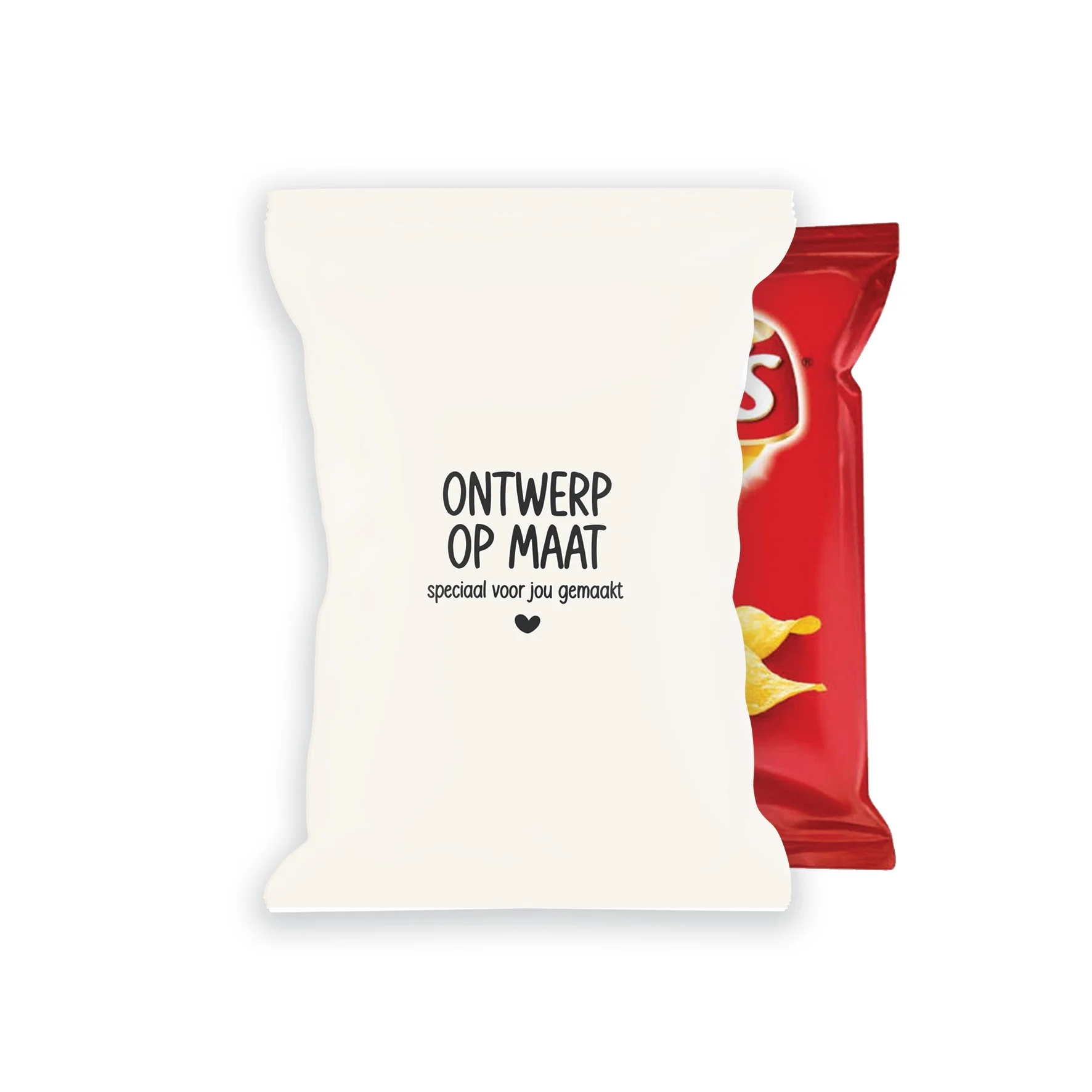 Chipszakje HEEL | Ontwerp op maat - Ontwerp op maat chips heel - CHIPS-HEEL-K&K-0001