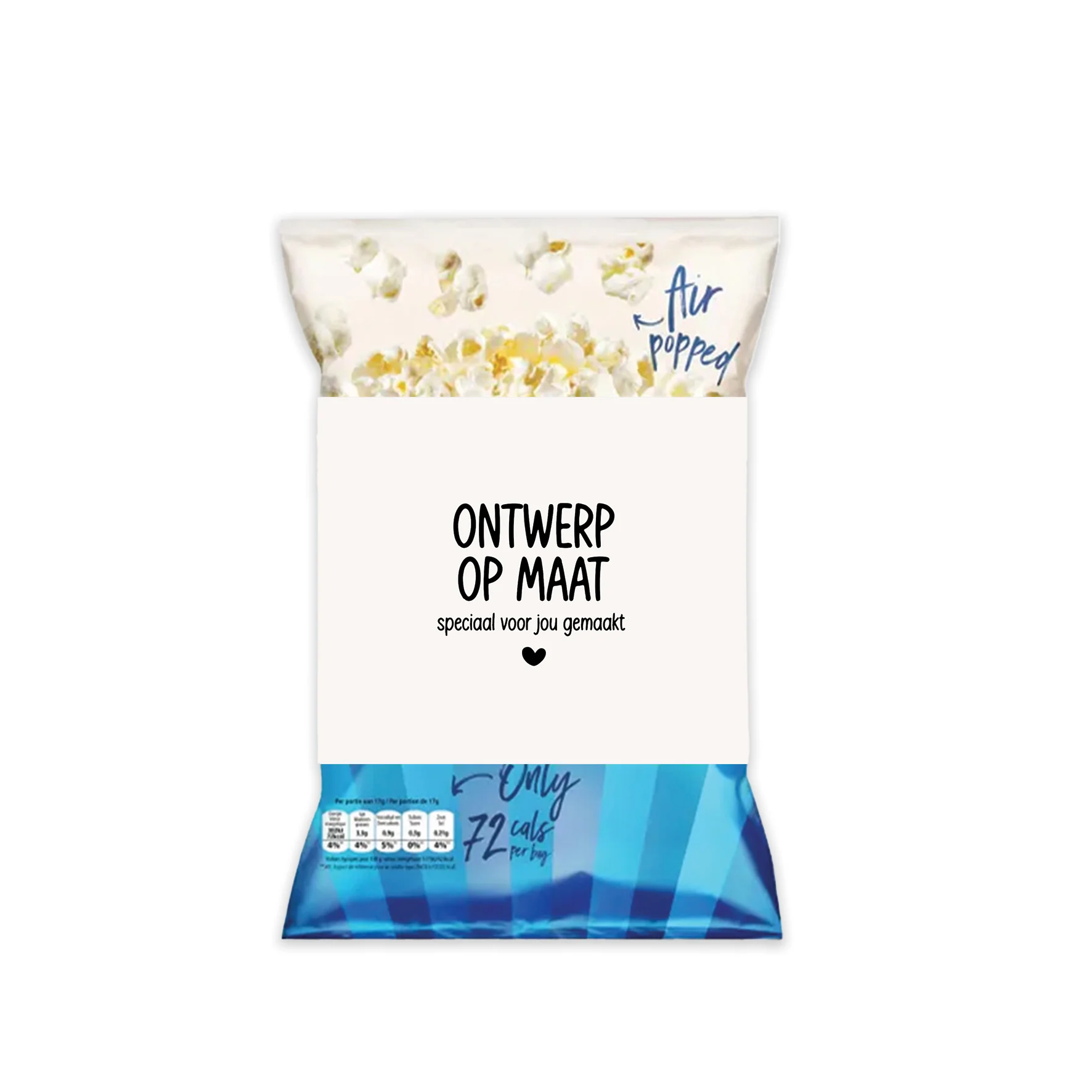 Popcornzakje HALF | Ontwerp op maat - Ontwerp op maat popcorn half - POPCORN-HALF-K&K-0001 