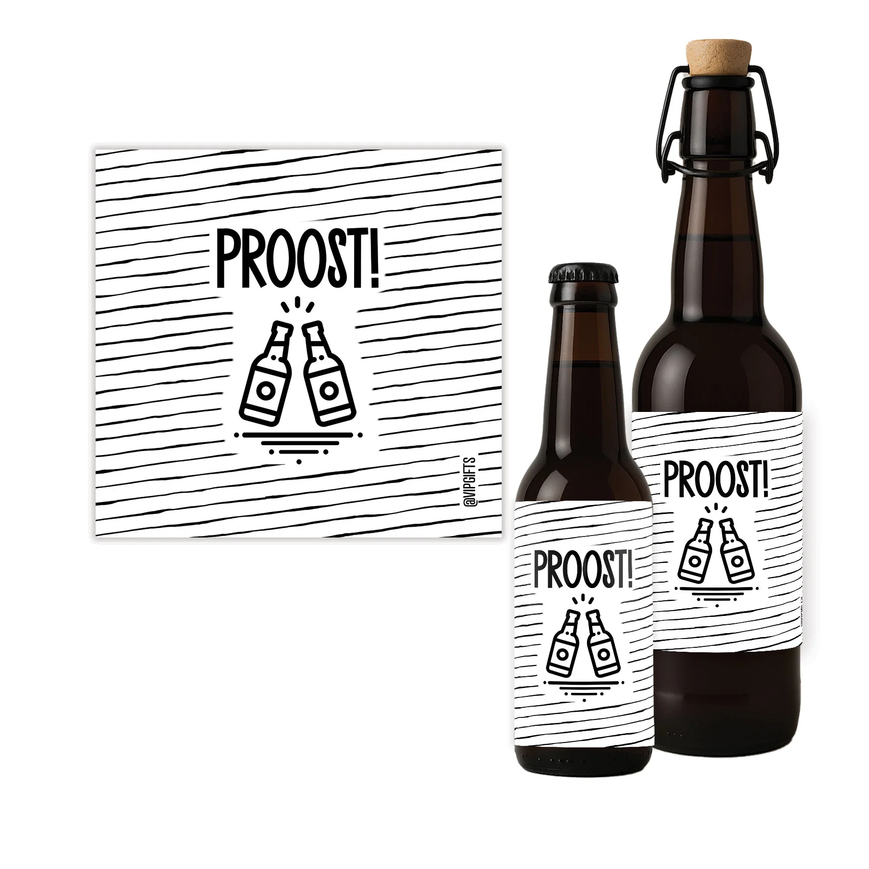 Flesetiket - Proost bier - Proost bier - FLE0019