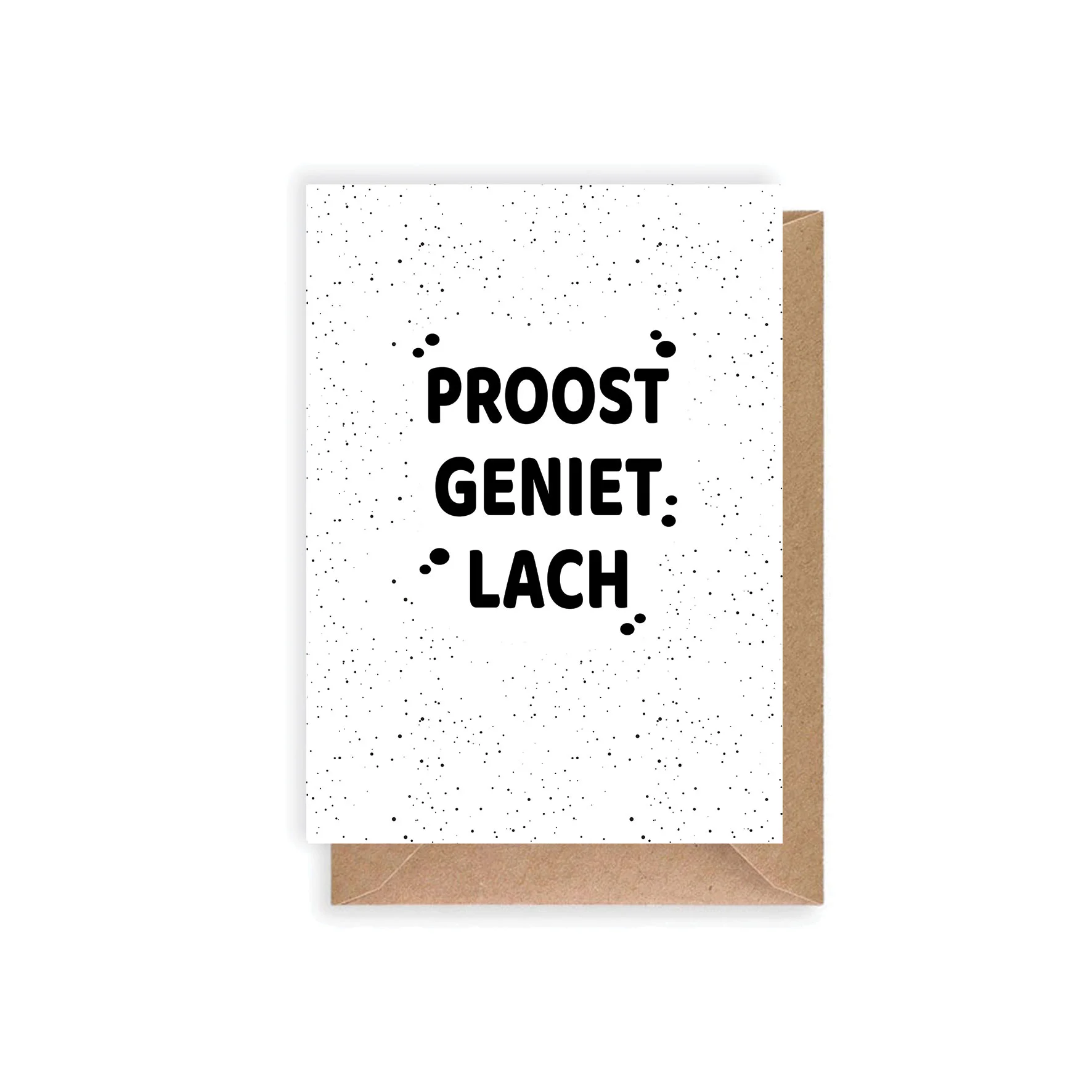 Wenskaart | Proost Geniet Lach - Proost geniet lach - ANS0105