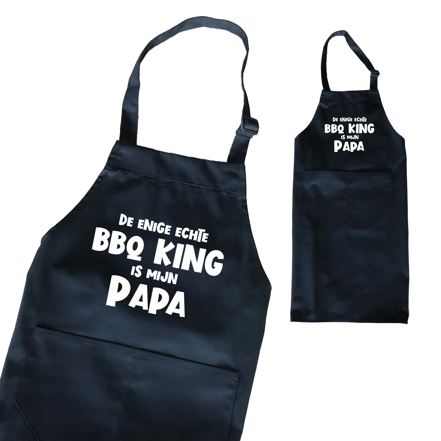 Schort | BBQ KING | Papa MIJN - Schort bbqking papa mij - SCHOR019