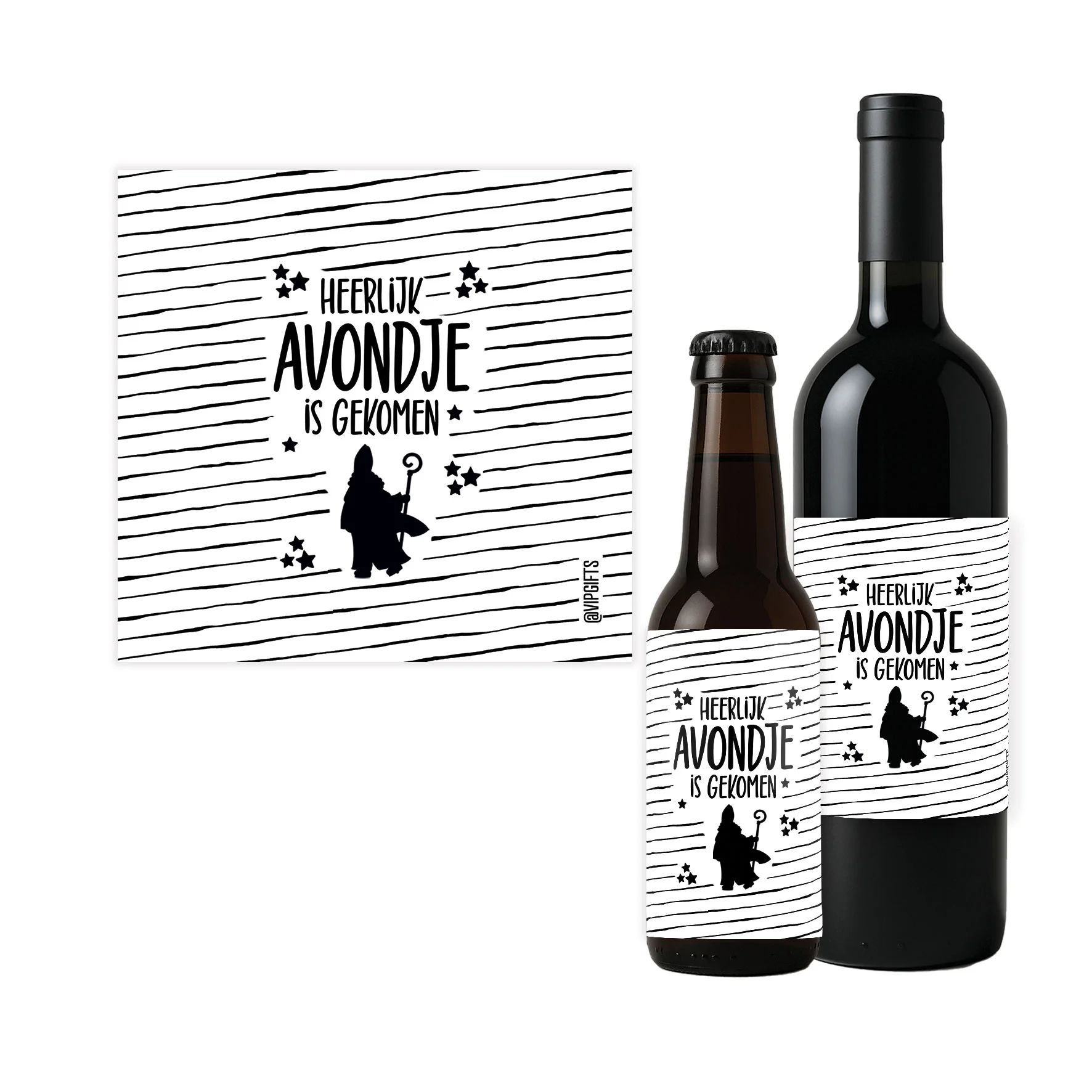 Flesetiket - Heerlijk avondje - Sint heerlijkavondje - FLE0073