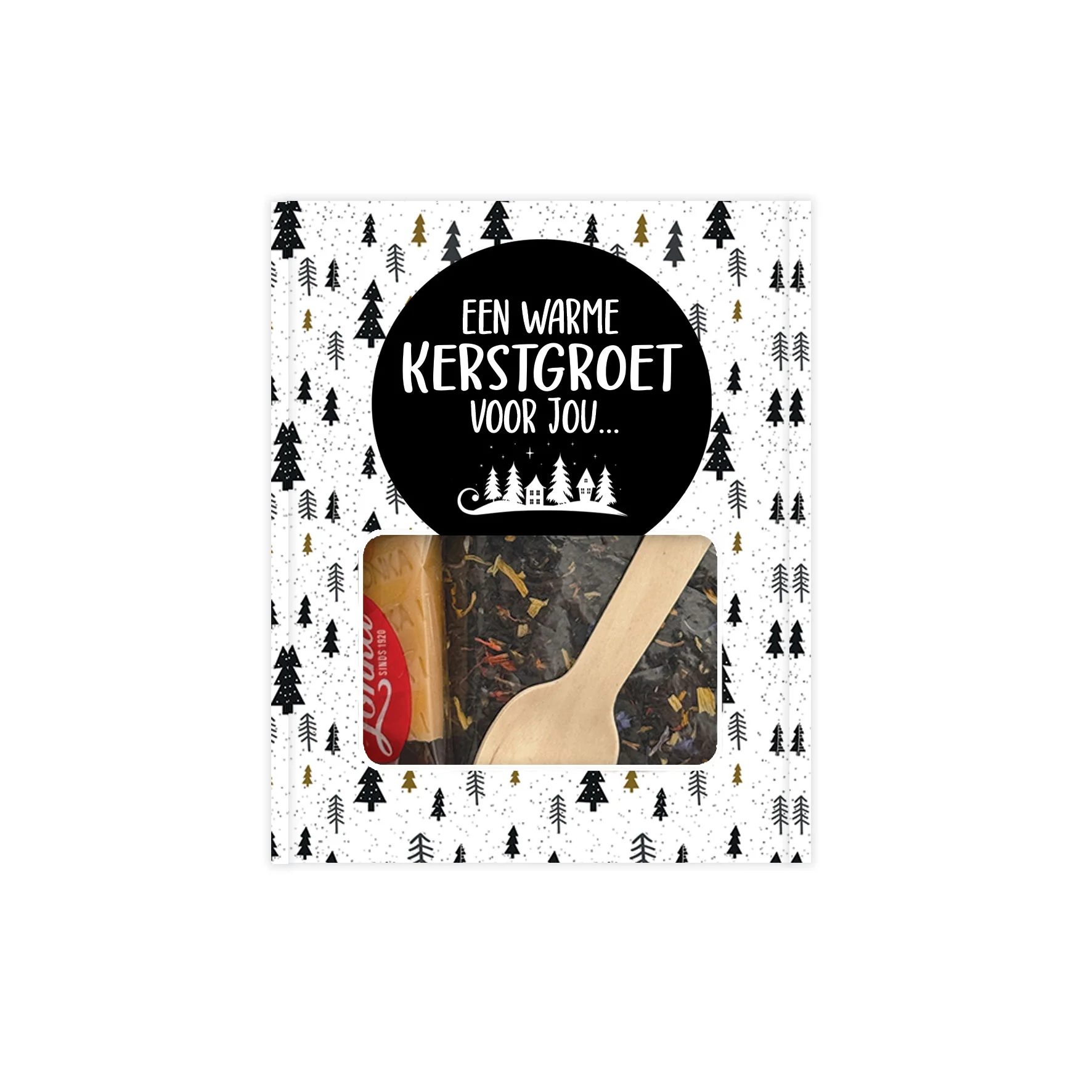 Thee cadeaudoosje &ndash; Warme kerstgroet - Thee cadeaudoosje kerstgroet - THEC0040