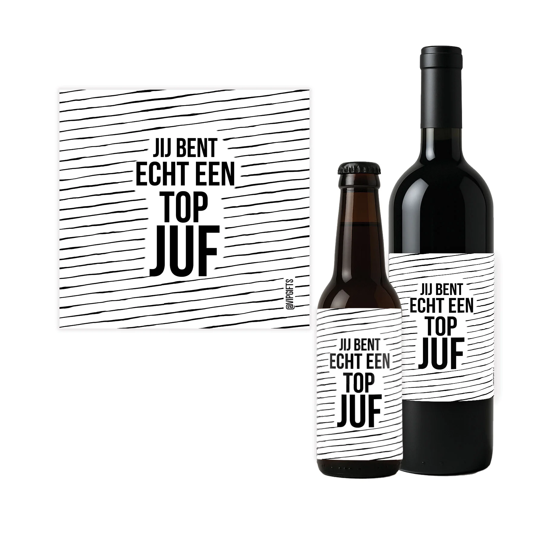 Flesetiket - Top Juf - Top juf - FLE0042