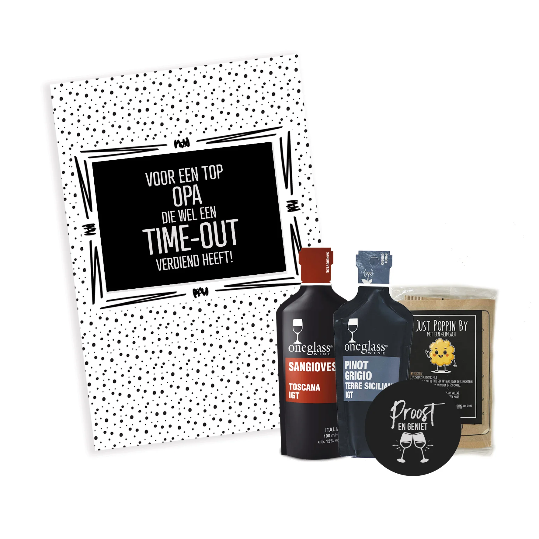 Wijn cadeaubox | Opa - Wijn stip timeout opa - WIJB0011